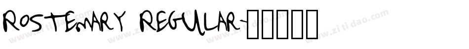 Rostemary Regular字体转换